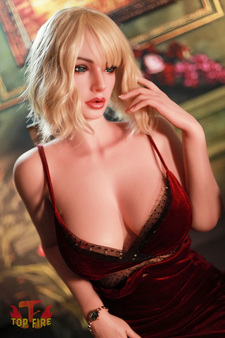 Patung Seks Silikon Top Fire Doll 158cm D-cup Jasmine dengan kepala Ros T47